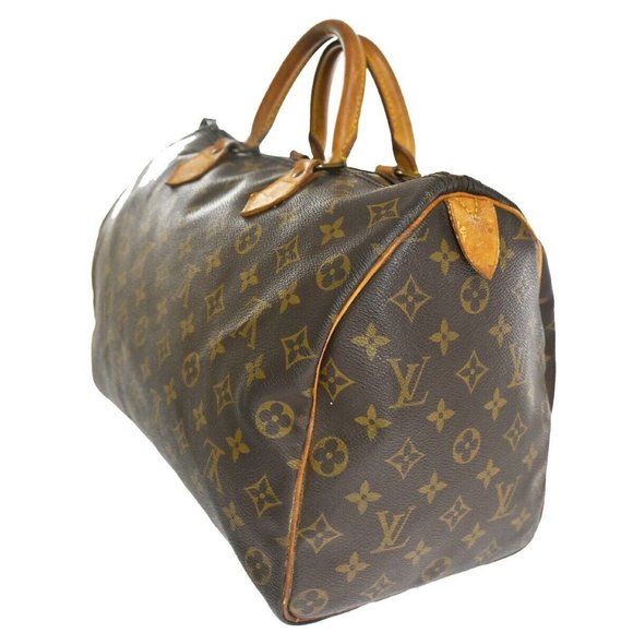 Authentic LOUIS VUITTON Speedy 35 Travel Hand Bag Monogram Leather Brown - Picture 15 of 15